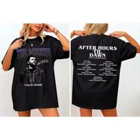 The Weeknd After Hour Till Dawn Pasaulinės gastroles 2026 T-shirt Vyrams ir Moterims Medvilniniai Y2K Drabužiai Madingi Trendiniai Marškinėliai Gotikiniai Medvilniniai Oversize Marškinėliai 4XL black