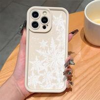 White line snowflake for Apple 15/14/13 case iPhone11/12Promax female xs premium 78p iPhone 7/8