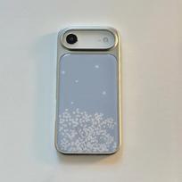 ins white flower is suitable for Apple 16/17promax mobile phone case IP15 Epoxy water condensation 14 Korean wind 13 large holes IPhone17ProMax