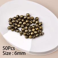 5-50PCS 6-25mm Mix Colors Loose Beads Small Jingle Bells Christmas Decoration DIY Handmade Crafts Xmas New Year Ornament Gift 6mm-50pcs bronza