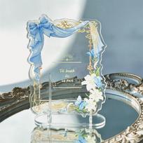 Acrylic Photo Frame for 3 Inch Instant Photos, Anime Character Card Holder, Clear Display Stand for Polaroid Pictures