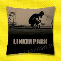 Emily A-Armstrong L-Linkin P-Park Throw Pillow Case For 30X30Cm 40X40Cm 45X45Cm 50X50Cm 55X55Cm Square Sofa Pillowcase Shell Peach skin 18*18(CM)-1Pcs