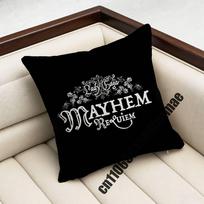For L-Lady Gaga Mayhem Requiem Throw Pillow Case Sham 45X45Cm 40X40Cm Square Car Pillowcase Pad Cushion Cover Peach skin 18*18(CM)-1Pcs