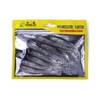 HENGJIA 5vnt Minkštas žvejybos masalas 3,6 g/10 cm Lifelike Shad Swimbait Vobleris žvejybos įrankis yellow