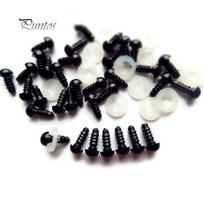 100 vnt 6–10 mm juodo plastikinio žaislo, akių saugos, pasidaryk pats, skirtas meškiukų lėlėms 6mm