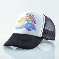 Vaikams miela beisbolo kepurė Vasarinė Rainbow Snapback Kepurės nuo saulės berniukams ir mergaitėms Vaikiškos tinklinės kepuraitės 51-54CM juoda