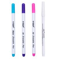 4pcs Air Erasable Pen Easy Wipe Off Water Soluble Fabric Marker Clean