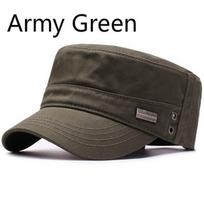 Unisex vasaros aksesuarai Kasdieniai beisbolo kepurė Reguliuojama Snapback Armijos kepurė Plokščia viršutinė Trucker kepurė armijos žalia spalva