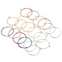 3 Sets of Acoustic Folk Guitar String Set Strings Stainless Steel Wire Core Copper Alloy Wound, įvairiaspalvis