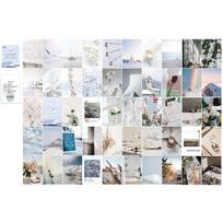 50 lapų vintažinio popieriaus lipdukų knyga „pasidaryk pats“ dienoraščio planuotojas, dekoravimo peizažas INS lipdukų albumas, telefonas „Scrapbooking“ Kawaii raštinės reikmenys