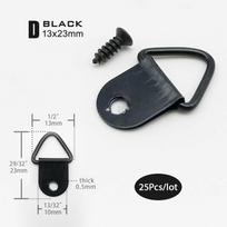 25 vnt. Veidrodžio rėmo pakabos meno kūriniai Po sienos kabliu su varžtu 13x23mm juoda