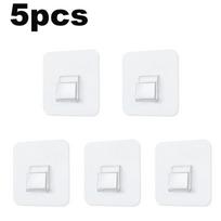 Skaidrūs sieniniai kabliukai Tvirtas lipnus virtuvės vonios kambarys laikymo kabliukai pakabos siurbimo taurė sunkios apkrovos kabliukų laikiklis 5Pcs