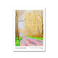 David Hockney meno kūrinių paroda Pavasaris ateina Retro drobės plakatas Abstraktaus meno tapyba Svetainės sienos paveikslo dekoras 21cm×30cm NoFrame