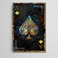 „Ace Of Spade“ kortų pokerio plakatas Džekas karalienė ir karalius žaidimo kortos Meno drobės paveikslas Spausdinti paveikslėlį gyvenamojo kambario namų dekoravimui 21cm×30cm NoFrame