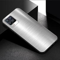 Juodas dėklas, skirtas Realme 8 C21 5 6 7 Pro C3 XT GT Master Explorer 7i X50 C11 C21Y C20A X7 dangtelio tamsaus šlifuoto metalo tekstūros raštas Realme 8