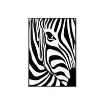 Abstraktūs juodai balti zebra drobės tapybos sienų paveikslai gyvenamajam kambariui Modernus namų dekoras Pop plakatai ir spaudiniai HD 21*30cm
