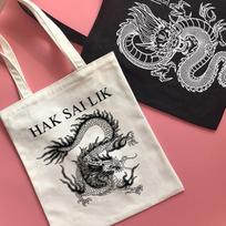Moteriškas krepšys Dragon Print Drobė Krepšys Pirkėjo krepšys Harajuku Y2k Didelės talpos punk gotikinis laisvalaikio animacinis filmas Moteriška rankinė ant pečių 24*26cm