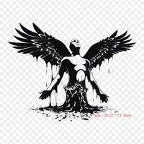 Fallen Angel Lucifer Iron on Heat Transfer Printing Vinyl Patches Sticker for Clothes DIY Appliques Washable Patches