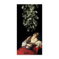 Madeleine Caravaggio ekstazis Plakatų spaudiniai drobės sienų menas Juokingas pinigų įsivaizdavimas Paveikslėlis svetainės namų dekoravimui 20x40cm no frame