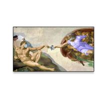 Juokingas tualetinio popieriaus plakatas Mikelandželas Adomo sukūrimas Garsioji figūra Portretas Drobė Tapyba Sienos Menas Vonios kambario apdaila 20x40cm no frame