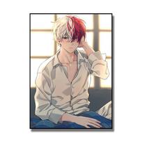 Boku No My Hero Academia Todoroki Shouto Anime Canvas Painting Posters Prints Wall Art Picture for Living Room Decor Cuadros 21x30cm No Frame