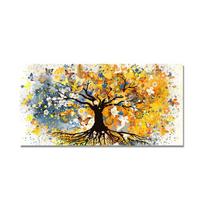 Abstrakti akvarelė Gyvybės medis Aliejinė tapyba Menas Plakatas ir spaudinių galerija Sienos meno paveikslas Namų dekoravimas 20cm×40cm NoFrame