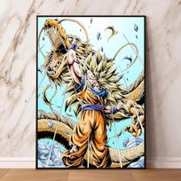Anime plakatas Dragon Ball Goku kalėdinė dovana šeimai, tapyba Paveikslėlis, pakabinamas ant sienos 21cm×30cm NoFrame