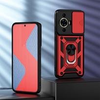 KEYSION atsparus smūgiams dėklas, skirtas Huawei Nova 11 Pro 11i 10 SE slankiojančios kameros objektyvo apsauginio žiedo stovo telefono dangtelis, skirtas Huawei Nova Y61 for Huawei Nova 11 raudona