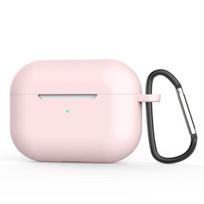 Ausinių dėklas, elastingas, apsaugantis lygaus paviršiaus silikoninis su Bluetooth suderinamas ausinių dėklas, skirtas Airpods Pro šviesiai rausvos spalvos