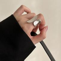 1 vnt. netaisyklingi minimalistiniai paprasti žiedai moterims poroms kasdienio dekoravimo vestuvių vakarėliui papuošalų priedai brown