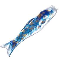 Carp Flag Realistic Ornamental Colorful Japanese Style Hanging Carp Windsock Garden Decoration 60cm mėlyna