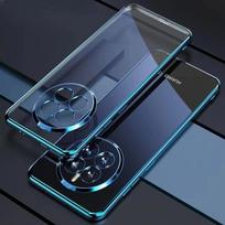 Realme 12 Pro Plus Case Prabangus skaidrus galvanizuotas minkštas silikoninis galinis dangtelis, skirtas Realme 12 Pro+ plonam smūgiams atspariam buferiui Realme 12 Pro mėlyna