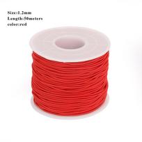 Dia 0.8-1.5mm Tamprios Elastinės Karoliukų Vielos Stygos Virvelės Karoliukų Siūlas Krištolinė Linija DIY Apyrankė 1.2mm 50meter raudona