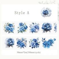 50mm*2m PET augalų gėlių juosta Lipdukas Dekoratyvinis koliažas Lipnus pasidaryk pats Scrapbooking rankų darbo Maskavimo juosta A gray