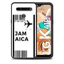Phone Case for LG K41s K61 G6 K40 K51 G8 K50s K40s G7 K52 K31 K62 K71 Q51 Q60 Q61 Black Shell Cover Airline Ticket Barcode LG K40