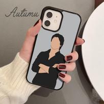 Vampyro dienoraščiai Damonas Salvatore telefono dėklas iPhone 11 12 13 14 Pro Max mini XR XS SE 2020 7 8 Plus Galaxy S21 S22 korpusas Samsung S22ultra black
