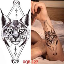 1 PC 210*114MM undinėlė laikinoji tatuiruotė moterims vyrams Realistiškos lapės liūto gėlių tatuiruotės lipdukas nugaros rankos vienkartinė mirties kaukolė netikra tatuiruotė XQB-127