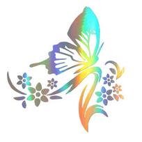 Decorative Sticker Eye-catching Ornamental Bright Colors Reflective Butterfly Car Funny Sticker for Refrigerator