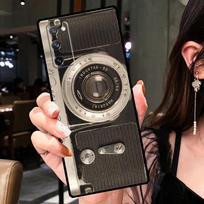 Retro fotoaparato dėklas dangtelis Samsung S22 S21 Ultra S20 FE S9 S10 Note 10 Plus Note 20 Ultra telefonui Coque Galaxy S8