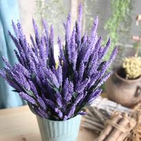 12-Heads Artificial PE Lavender Fake Flower Wedding Bouquet Party Home Decor violetinė