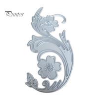 Gėlių lapų metalo pjovimo štampai Scrapbooking Reljefinis popierius Amatų trafaretas sidabras