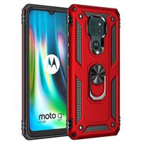 „Armor“ smūgiams atsparus dėklas, skirtas „Motorola Moto G9 Play G9play G 9 Play“ kariniam nuo kritimo apsauginiam magnetui, automobilio laikiklio žiedo dėklo dangtelis for Moto G9
