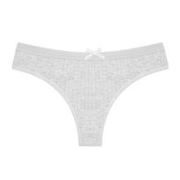 FINETOO Medvilninės stringai moterims Seksualūs žemoko liemens moteriški G-stringai T-back apatiniai drabužiai Dideli dydžiai M-XXXL M balta