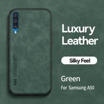 Skirtas Samsung Galaxy A50 A70 dėklui silikoninis smūgiams atsparus telefono dėklas, skirtas Samsung A30S A50S A 50 70 odiniam magneto laikikliui galinis dangtelis For Galaxy A30S šviesiai pilka spalva