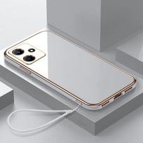 Skirta Motorola Moto G54 dėklas prabangus kvadratinis dengtas Moto G84 G22 G32 G42 G53 G60S G62 5G G72 G73 G23 telefono dėklas silikoninis galinis dangtelis Moto G54&Case & Strap