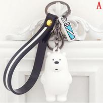 Mes Bare Bears Raktų pakabukai Ledo meškiukas Raktų pakabukas Virvelė Krepšys Pakabukai Papuošalai Kolekcionuoti