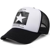Vyriškos tinklinės beisbolo kepuraitės Madingos Pentagramos spausdinimo kepurės moterims Vasaros laisvalaikio kvėpuojančios smailės kepuraitės Unisex. Adjustable balta