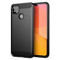 Smūgiams atsparūs silikoniniai dėklai, skirti Xiaomi Redmi 9C NFC 9 Activ 9c anglies pluošto dėklas, skirtas Mi Poco C3 C31 matinis minkštas galinis dangtelis Fundas Redmi 9C NFC juoda