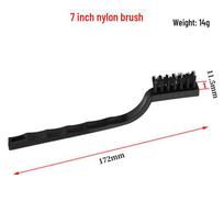 Mini vielinių šepečių rinkinys: Rūdžių šalinimas ir valymas variniais, nailoniniais ir geležiniais šereliais 7 inch nylon brush