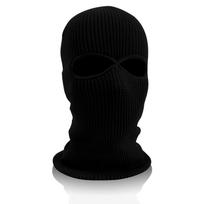 1 skylučių slidinėjimo kaukė megzta veido danga suaugusiems žieminė balaclava viso veido kaukė, skirta žiemos sportui lauke One Size juoda